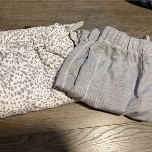 Scorpio Sol Gray and White Patterned Soft Joggers